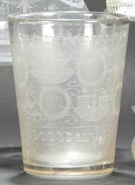  Vaso de cristal de La Granja con la Flor de Adormidera grabada a la rueda Perido Barroco (1727-87)