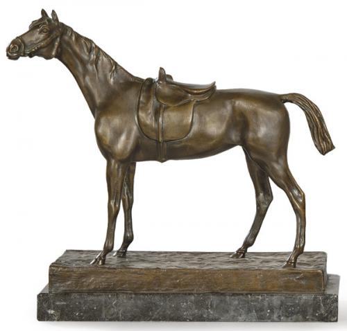  Siguiendo a Pierre Jules Méne (Francia 1810-1879)
"Caballo" primer tercio S. XX
Escultura en bronce patinado