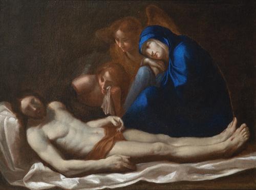 Lote 0072
ESCUELA NAPOLITANA S. XVII - Lamentación sobre Cristo muerto