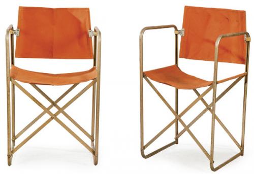 Lote 1298
Conjunto de 2 sillas plegables Chantazur para Lafuma, años 40