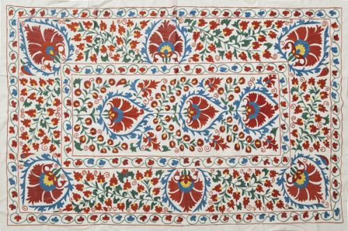  Souzani en seda bordado, Uzbequistán pp. S. XX.