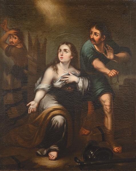  ATRIBUIDO A JOSÉ GUTIERREZ DE LA VEGA - Santa Margarita de Alejandría