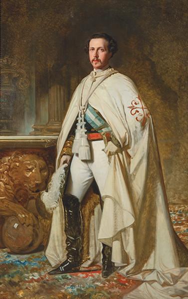  FEDERICO DE MADRAZO Y KUNTZ - Retrato del rey Francisco de Asís con el hábito de la Orden de Calatrava