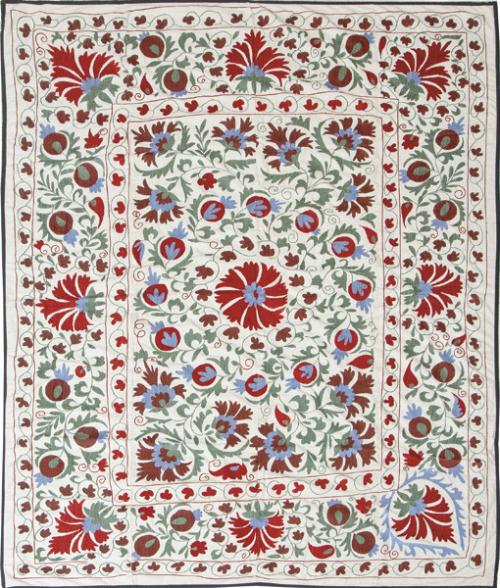  Souzani en seda bordado, Uzbequistán pp. S. XX.