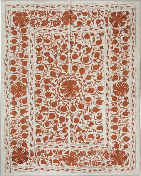  Souzani en seda bordado, Uzbequistán pp. S. XX.