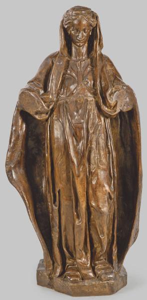  Virgen de madera tallada en su color, Escuela Romanista, Navarra S. XVI.