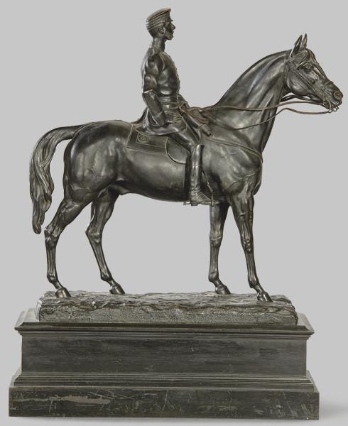  "Hombre a Caballo" Escultura en bronce S. XIX