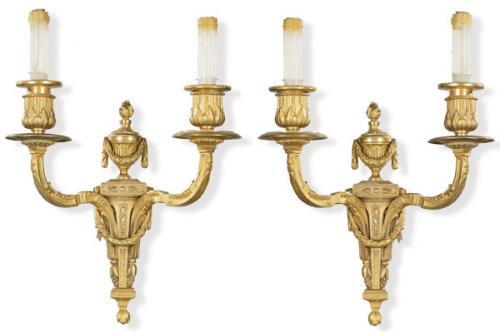 Lote 1492
Pareja de apliques bronce Luís XVI