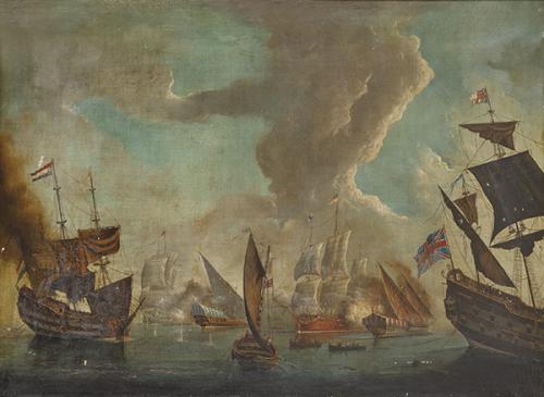  ESCUELA ESPAÑOLA S. XX - Batalla naval