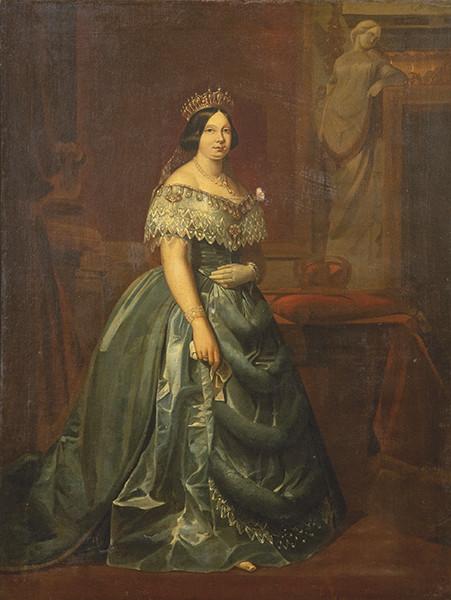  COPIA DE FEDERICO DE MADRAZO S. XIX - Retrato de Isabel II