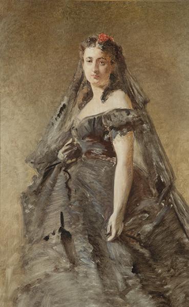  FEDERICO DE MADRAZO Y KUNTZ - Retrato de dama