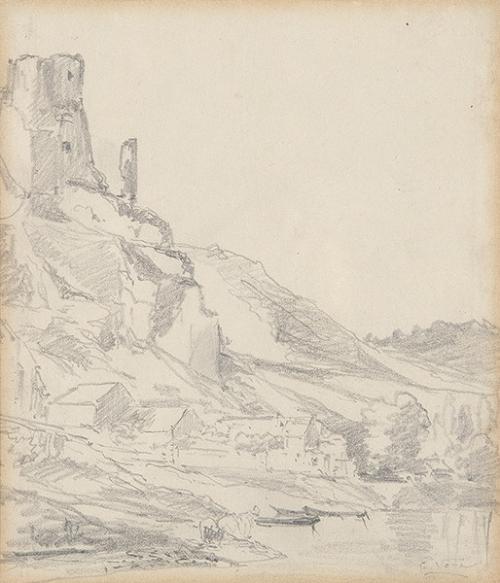  ENRIQUE VERA SALES - Castillo frente a un lago