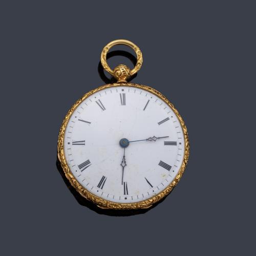  Reloj de colgar lepin con caja en oro amarillo de 18 K.