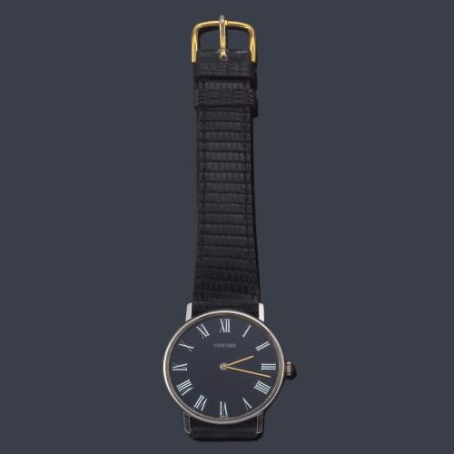  CONCORD de caballero con caja en acero. Con estuche.