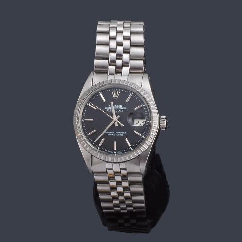  ROLEX Oyster Perpetual Datejust, Superlative Chronometer Officially Certified. Ref. 1603. Reloj para caballero con caja y brazalete Jubile en acero.