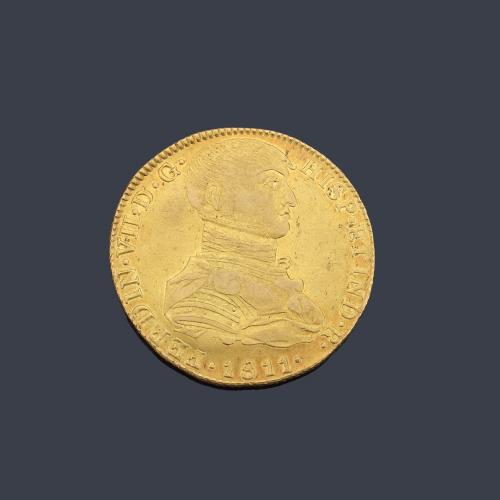  Fernando VII, 8 escudos Lima 1811 JP