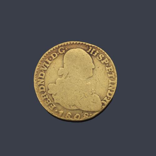  Fernando VII, 1 escudo Nuevo Reino J.F