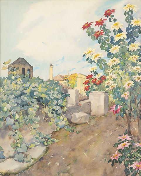 Lote 0328
FRANCISCO BONNIN GUERIN - Jardín de casa Canaria