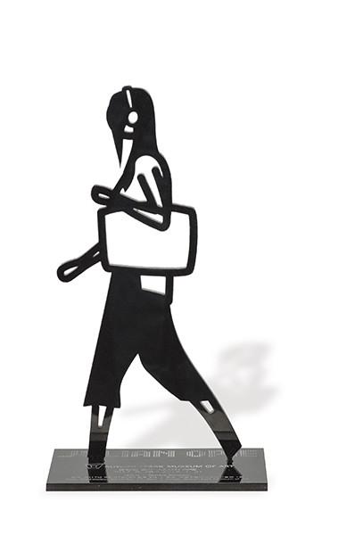  JULIAN OPIE - Female Walker-Black