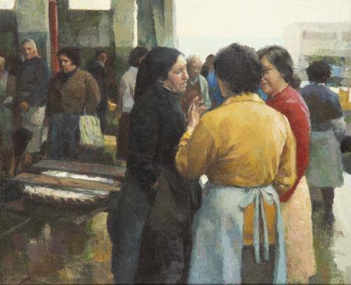  MANUEL ALCOVER - Mujeres en la lonja de pescado