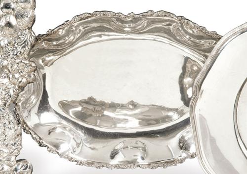  Bandeja honda de plata mejicana punzonada Ley 925.