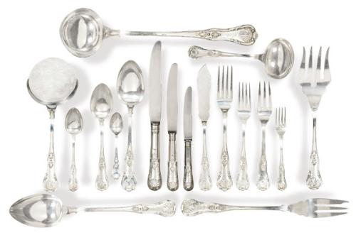  Cubertería de plata española punzonada 1ª Ley de Durán.