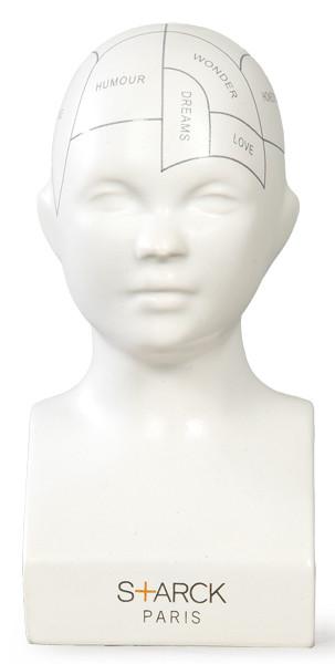  Philippe Starck (1949)
Cabeza frenológica en porcelana esmaltada en blanco. En su caja original.
