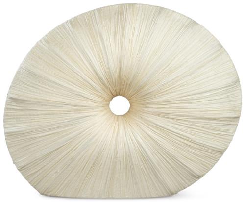  Lámpara de mesa plug-and-play modelo Doe de Aqua Creations, hecha a mano con seda color natural triturada y metal.