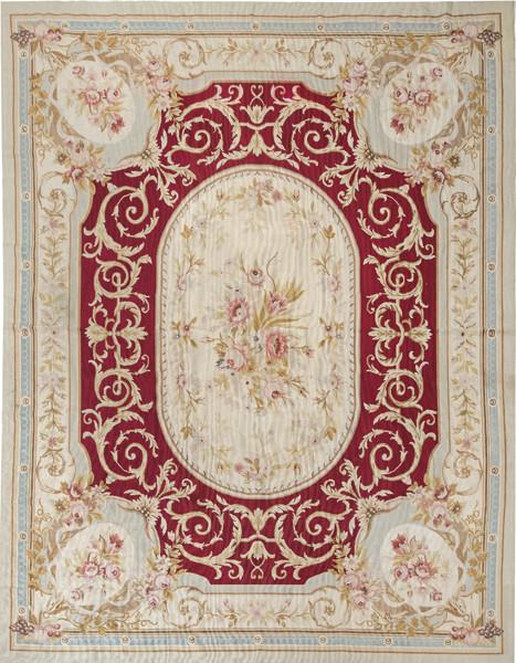  Alfombra Aubusson en lana.