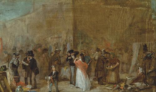  JOSÉ BENLLIURE - Escena del Rastro de Madrid