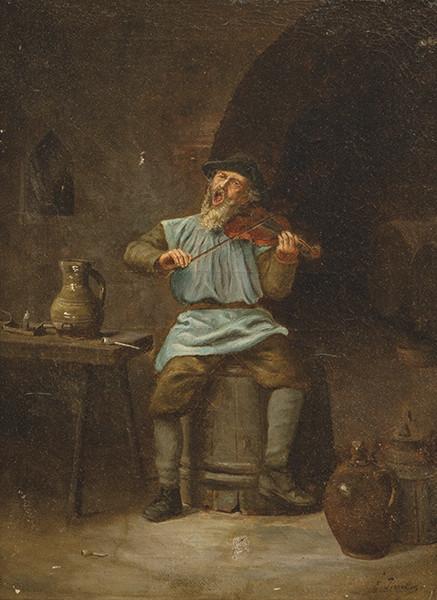 Lote 0098
ESCUELA FLAMENCA S. XVII-XVIII - El violinista