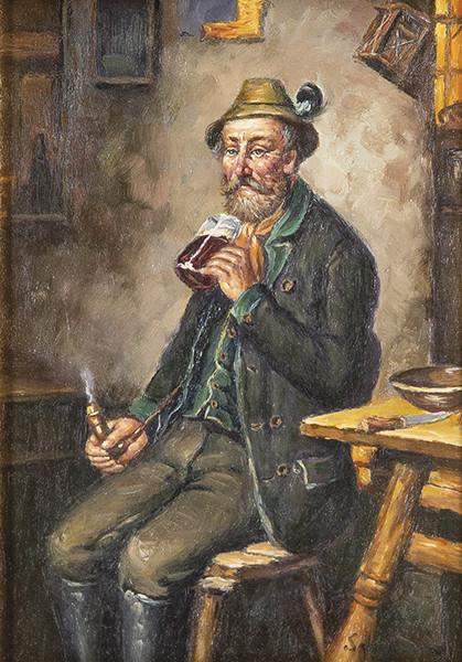  ESCUELA CENTROEUROPEA S. XIX - El bebedor de cerveza