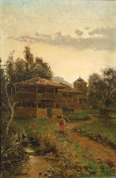 Lote 0122
LUIS GASCH Y BLANCH - Recogiendo leña