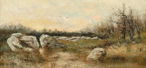 Lote 0123
JOSÉ WICHT - Paisaje de La Granja