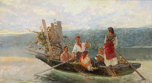 Lote 0135
ANSELMO GUINEA Y UGALDE - Pescadores italianos celebrando el día de la Asunción