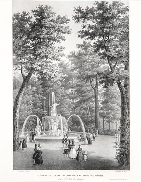 Lote 0015
FERNANDO BRAMBILLA - Vista de la fuente de Narciso en el Jardín del Príncipe