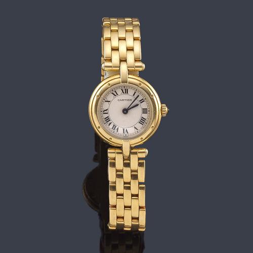 Lote 2546
CARTIER Panthère de señora con caja y brazalete en oro amarillo de 18 K.