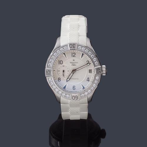  ZENITH Defy Classic Lady ref. 03/16.0506.680 de señora con caja y acero y brillantes. Con estuche y documentación.