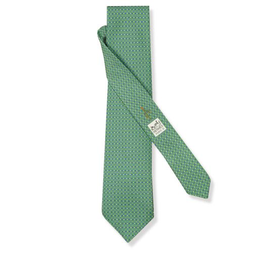  Corbate Hermes verde. Con estuche