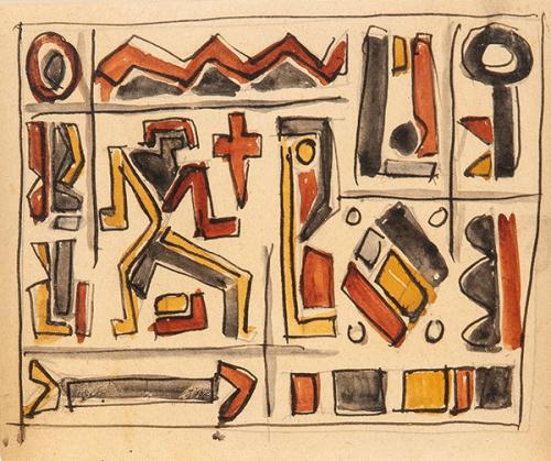  JOAQUÍN TORRES GARCÍA - Constructivo en colores