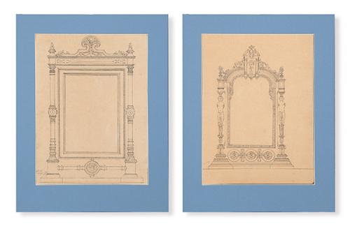 Lote 0040
ESCUELA ESPAÑOLA S. XIX - Diseños para espejos