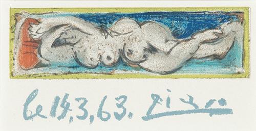  AFTER PABLO PICASSO - Mujer tumbada