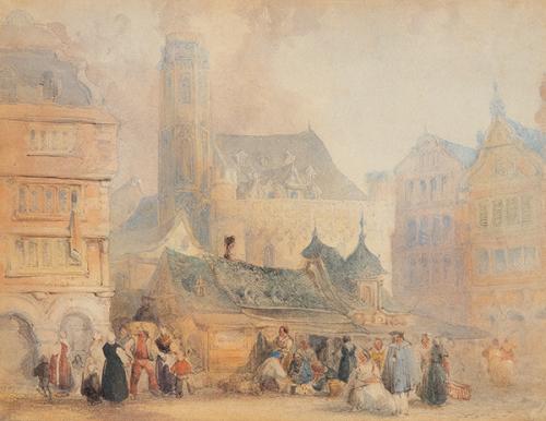 Lote 0042
SEGUIDOR DE GEORGE CATTERMOLE S. XIX - Pueblo ingles