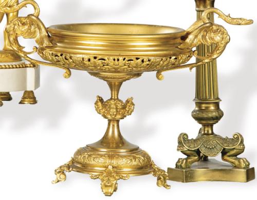 Lote 1046
Centro de mesa de bronce dorado, Francia ff. S. XIX pp. XX.