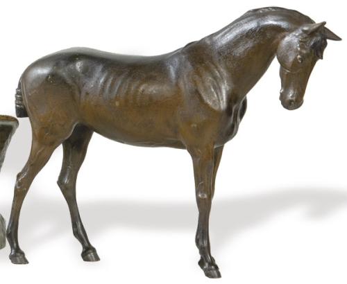  "Caballo" de bronce patinado,Viena h. 1900.