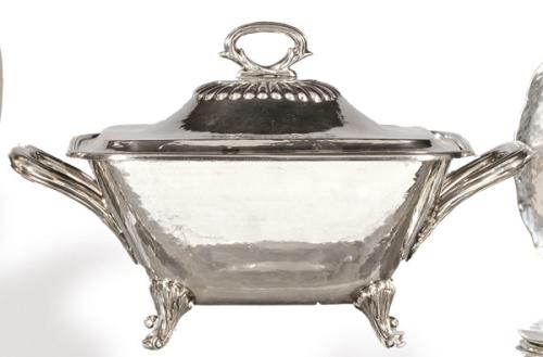  Sopera troncopiramidal de plata española punzonada Ley 925 de López.