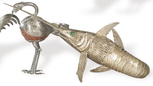  Pez articulado de plata española punzonada 1ª Ley.
Peso