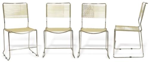  Giandomenico Belotti (1922-2004) Reedición
Spaghetti chairs, conjunto de 4 sillas