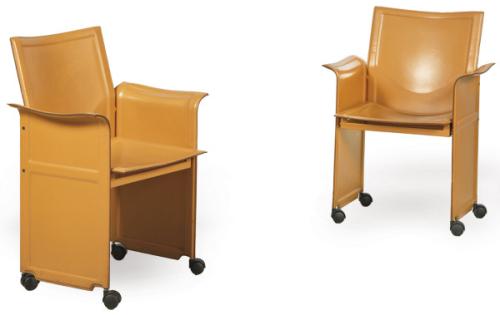  Tito Agnoli (Lima, 1931-Milán, 2012) para Matteo Grassi
Pareja de butacas modelo Korium con ruedas.