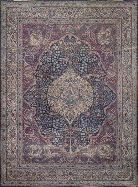  Alfombra turca en lana con etiqueta de Maple & Co. Londeon-Smyrna, primer tercio del S. XX.